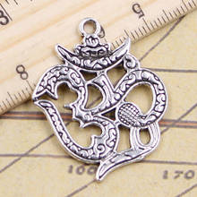 6pcs Charms Yoga Om 38x30mm Antique Silver Color Pendants Making DIY Handmade Tibetan Finding Jewelry For Bracelet 2024 - buy cheap