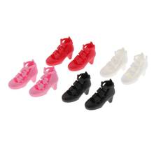 4 pares de sapatos de plástico para bonecas da moda 12 partes para 1/6 blythe momoko 2024 - compre barato