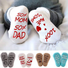 Calcetines con estampado de letras para bebé, medias de algodón con dibujos animados, suaves, para invierno, 1 par 2024 - compra barato