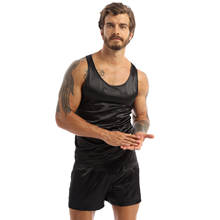 Men Soft Satin Pajamas Nightwear Sleeveless Tank Top Shorts Sleepwear Nightwear Clothes Summer Casual Sport Nightgown Loungewear 2024 - buy cheap