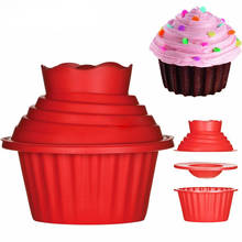 3Pcs/Set Dishwasher Safe Giant Cupcake Mold Non-Stick Big Top Cake Silicone Mould DIY Idea for Easy Decorating Cake Bake Tools 2024 - buy cheap