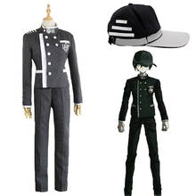 Novo danganronpa v3 cosplay saihara shuichi cosplay traje anime jogo escola uniforme terno casaco + calças chapéu feito sob encomenda 2024 - compre barato