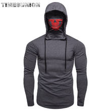 T-shirts para homem 2021 ninja uniforme com capuz de mangas compridas camiseta chamada de dever crânio máscara oversized t camisa 2024 - compre barato
