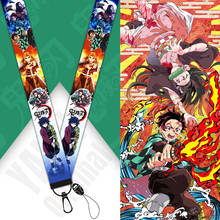 10 Pcs/lot Anime Demon Slayer: Kimetsu no Yaiba Phone Strap Toys Lanyard Keychain Long Rope Necklace Pendant Toy Gifts 2024 - buy cheap
