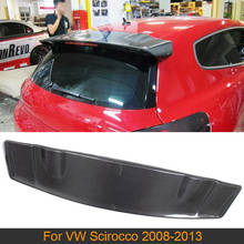 Carbon Fiber Rear Roof Spoiler Wing For Volkswagen VW Scirocco Standard 2008-2013 Non R Car Rear Roof Wing Lip Spoiler Black FRP 2024 - buy cheap