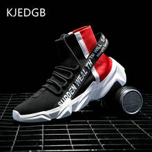 KJEDGB 2020 Fashion High Top Chunky Men Casual Shoes Breathable Men Sock Shoes Walking Platform Sneakers Mesh Shoes Man 2024 - buy cheap