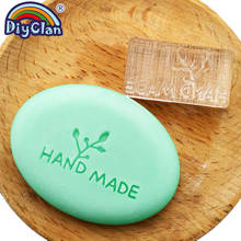 Handmade  Soap Making Stamp DIY Clear Olive Leaf Natural Soap Stamps With Handle Acrylic Stamp Custom 3Z0517HM 2024 - buy cheap