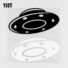 YJZT 14X7.2CM Ufo Vinyl Car Sticker Decals Personality Decor Fun Flying Saucer Black / Silver 10A-0394 2024 - buy cheap