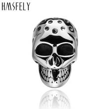 HMSFELY 316l Stainless Steel Dot Skull Head Bead Accessories For DIY Leather Bracelet Jewelry Making 6mm 8mm Hole Size Bead 5pcs 2024 - buy cheap