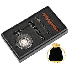 Steampunk Hand Winding Mechanical Black Pocket Watch Fob Pendant Mens Womens Box Bag 2024 - buy cheap