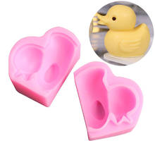 Cartoon Stereo Silicone Mu Si Mold Small Yellow Duck Cartoon Cake Mold D064 2024 - buy cheap