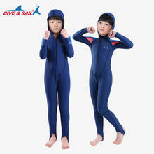 Traje de baño de manga larga para niños y niñas, ropa deportiva de buceo, protección Uv, cuerpo completo 2024 - compra barato