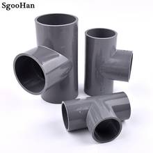 2~20pcs 20~63mm Grey PVC Pipe Tee Connector Home Garden Irrigation Aquarium Fish Tank Tube Watering Adapter Fittings 3-Way Joint 2024 - buy cheap