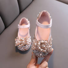 2022 New Children Shoes Pearl Rhinestone Shiny Children Princess Shoes Baby Girls Shoes For Party And Wedding 2024 - buy cheap