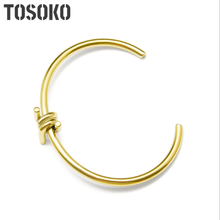TOSOKO-pulsera de nudo trenzado para mujer, joyería de acero inoxidable, apertura de moda, regalo, BSZ176 2024 - compra barato