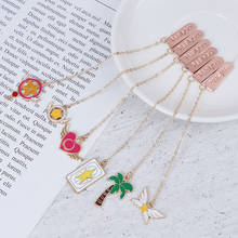 Creative Stationery 1PC Cute Bookmarks Kawaii Pendant Metal Bookmarks For Girls Gifts School Office Supplies 2024 - buy cheap