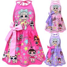 Кукла-сюрприз LOL, девочка, мультяшное платье с вырезами на спине, детское платье принцессы с милым бантом, одежда для малышей, куклы Lol, одежда на день рождения 2024 - купить недорого