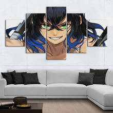 Arte arte hashibira inosuke hd impresso, quadros de pintura modular para sala de estar, 5 painéis de lona anime, decoração da casa 2024 - compre barato