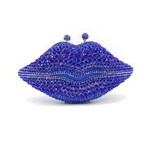 Bee In Fly Luxury  Lip Handmade Diamond Evening Bag Wedding Bride Clutch Zero Wallet 2024 - buy cheap