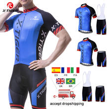 X-Tiger Cycling Jersey Set Breathable Bicycle Clothing Quick-Dry Riding Bike Clothes Shorts Sleeve Cycling Set Ropa Ciclismo 2024 - buy cheap