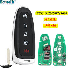 5 microplaqueta esperta remota esperta do fob 315mhz id46 da chave de prox do botão para o cabo flexível c-max da expedição da borda do explorador de ford fcc: m3n5wy8609 2024 - compre barato