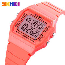 SKMEI-relojes LED para hombre y mujer, pulsera Digital con carcasa galvanizada, Correa transparente, a prueba de golpes 2024 - compra barato