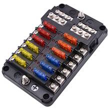 6/12 Way Blade Car Fuse Box Holder 32V 100A M5 Stud LED Indicator Light Auto Fuse Box Cover for Car Boat Marine Trike Universal 2024 - buy cheap