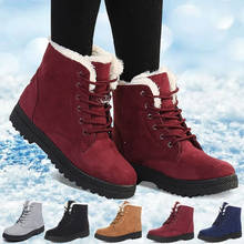 Женские ботинки, Зимние ботильоны для женщин, зимняя обувь, женские зимние ботинки, Botas Mujer, теплая плюшевая обувь для женщин, большие размеры 44 2024 - купить недорого