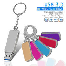 Metal USB 3.0 Key Chain USB Flash Drive Rotating Pen Drive 8GB 16GB 32GB 64GB 128GB Pendrive USB Memory USB Stick Usb Drive 2024 - buy cheap