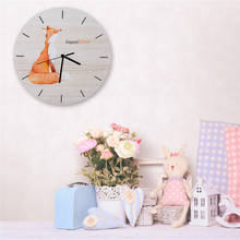 Expect Love Large Watch Clock Cafe Living Room Girl Room Decor Silent Movement Wall Clocks Romantic Park Decoration Fox Pattern 2024 - buy cheap