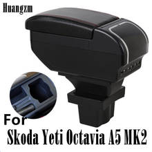 Conjunto de compartimentos para apoio de braço, camada dupla, grande espaço, caixa de conteúdo, com cinzeiro e carregador usb, para skoda yeti octavia a5 mk2 2005 a 2012 2024 - compre barato