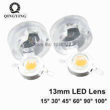 Mini lente LED IR de 1W, 3W, 5W, 13mm, 15, 30, 45, 60, 90, 100 grados, No necesita soporte, Reflector convexo de alta potencia, colimador, 20 Uds. 2024 - compra barato