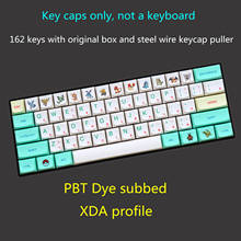 Колпачок для клавиш Elfish с 162 клавишами, колпачок для клавиш Subbed с красителем PBT для механической клавиатуры MX Switch, профиль XDA 2024 - купить недорого