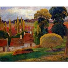 Modern Art For Bedroom Farm in Brittany Colored Paul Gauguin Paintings Landscape Impressionist Hand Painted Oil Artwork Canvas 2024 - buy cheap