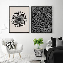 Modern Multicolored Black and white Abstract Geometric Wall Art Canvas Painting Picture Poster and Print Living Room Home Decor 2024 - buy cheap