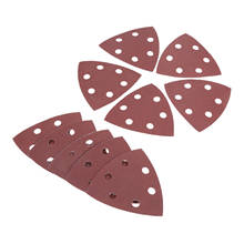 10pcs Triangle Grit Sand Paper 6 holes 90*90*90 40/60/80/100/120/180/240/320 Sanding Sheets Hook and Loop Sander Pads Polishing 2024 - buy cheap