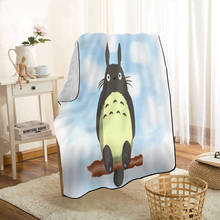 HEARMNY Hayao Miyazaki Totoro аниме ворс одеяло супер мягкое теплое микрофибра ткань одеяло для дивана пледы путешествия взрослых одеяло 2024 - купить недорого