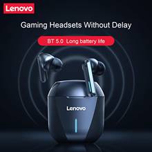 Lenovo-auriculares inalámbricos XG01, audífonos TWS con Bluetooth 5,0, sonido HiFi, micrófono incorporado y luz LED para videojuegos 2024 - compra barato