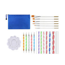 20 pçs/set Mandala Dotting Pen Tools Set para Artesanato Pintura Caneta Pontilhando Ferramentas Mandala Stencil Bola Caneta Da Bandeja De Pintura 2024 - compre barato