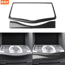 Real Carbon Fiber 2Pcs Center Dashbord Navigation Control Button Frame Cover Sticker For Nissan 370z z34 2009-2020 Accessories 2024 - buy cheap