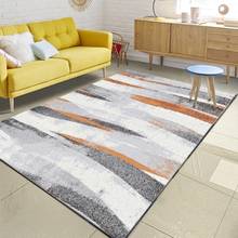 Nordic Minimalist Grey Orange Pattern Area Rug Living Room Sofa Coffee Table Large Carpet Bedroom Kids Tatami Non-Slip Floor Mat 2024 - buy cheap