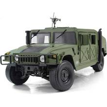 Coche a escala 1/18, vehículo blindado militar, camión de campo de batalla, Metal fundido a presión 2024 - compra barato