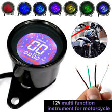 Universal 1pc Motorcycle Digital Speedometer Retro LCD Odometer Cafe Racer Tachometer Indicator 7 Backlight Color Scooter ATV 2024 - buy cheap
