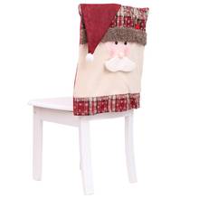 1 Pcs Christmas Chair Cover Santa Claus Snowman Decorations for Home Chair Back Cover New Year Party Supplies 2024 - buy cheap