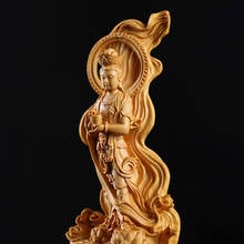 Cross Sea Guanyin Wood Statue Bodhisattva Home Decor South Sea Buddha Guanyin Buddha Decoration The South Sea Guanyin 2024 - buy cheap