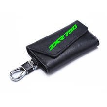 3D cowhide Key key case Holder Chain Collection Keychain for Kawasaki ZXR750 ZXR 750 Logo Motorcycle Badge Keyring 2024 - buy cheap