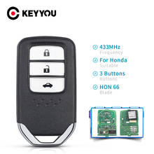 KEYYOU For Honda City Jazz Civic Grace HON66 Blade ID47 Chip 434Mhz FCCID KR5V2X 3 Buttons Smart Key Keyless Entry Car Key ASK 2024 - buy cheap