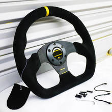 Racing Steering Wheel 330mm Universal Suede Leather Steering Wheel Volante 13inch Sport Steering Wheel Flat type 2024 - buy cheap