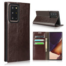 Note 20 Ultra Case 100% Natural Genuine Leather Skin Phone Case On For Samsung Galaxy Note20 Ultra 5G Flip Wallet Book Cover 2024 - buy cheap