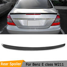 Задний спойлер для Mercedes W211, спойлер для багажника, спойлер для багажника для Benz E класса 2003 - 2009 E320 из углеродного волокна 2024 - купить недорого